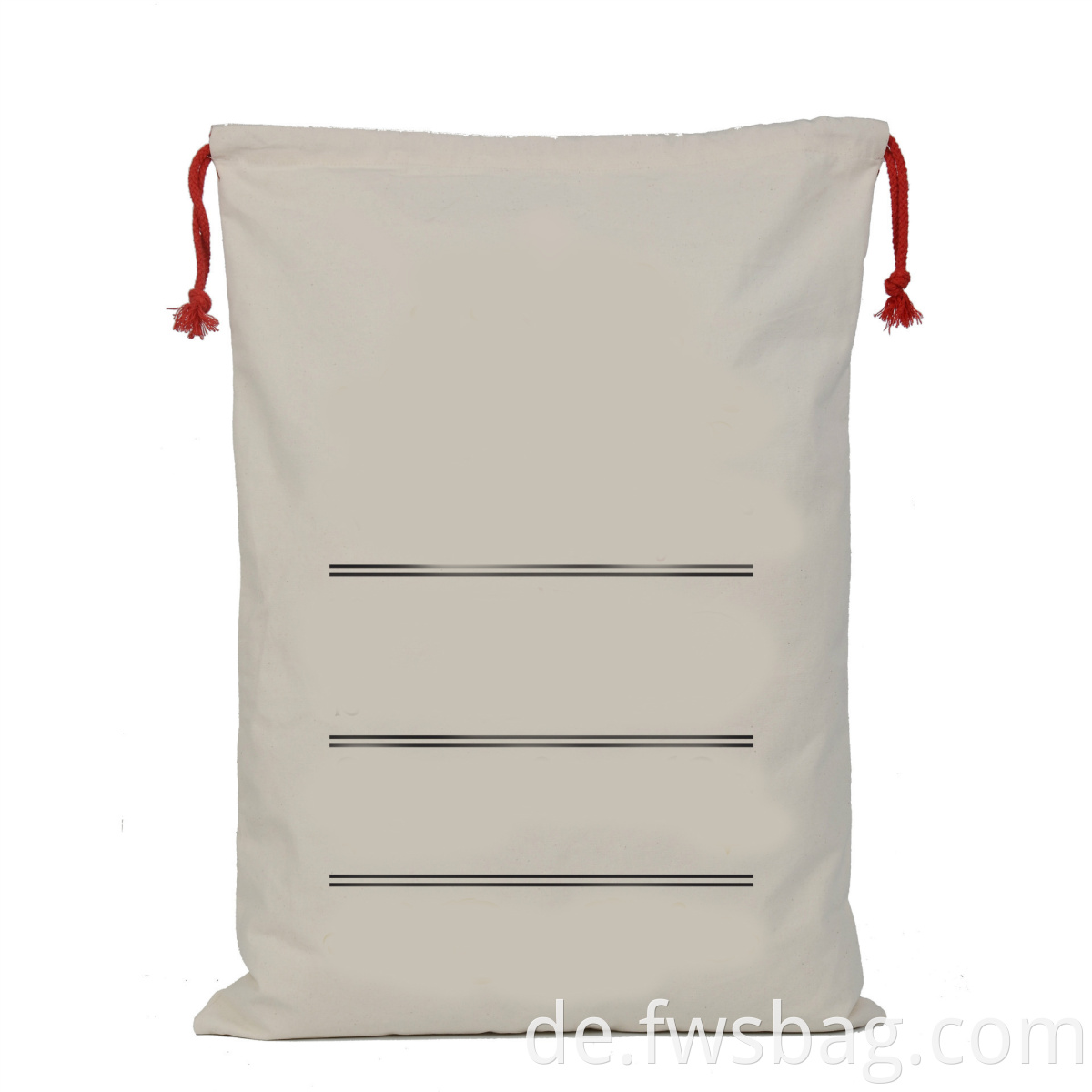 Weihnachtsliegekordelkordelkordelgeschenktasche Werbe -Leinwand leer Santa Sack